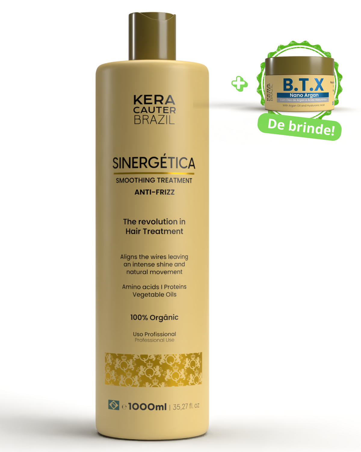 Kit Progressiva 100% Sem Formol + Brinde: Máscara BTX 300g