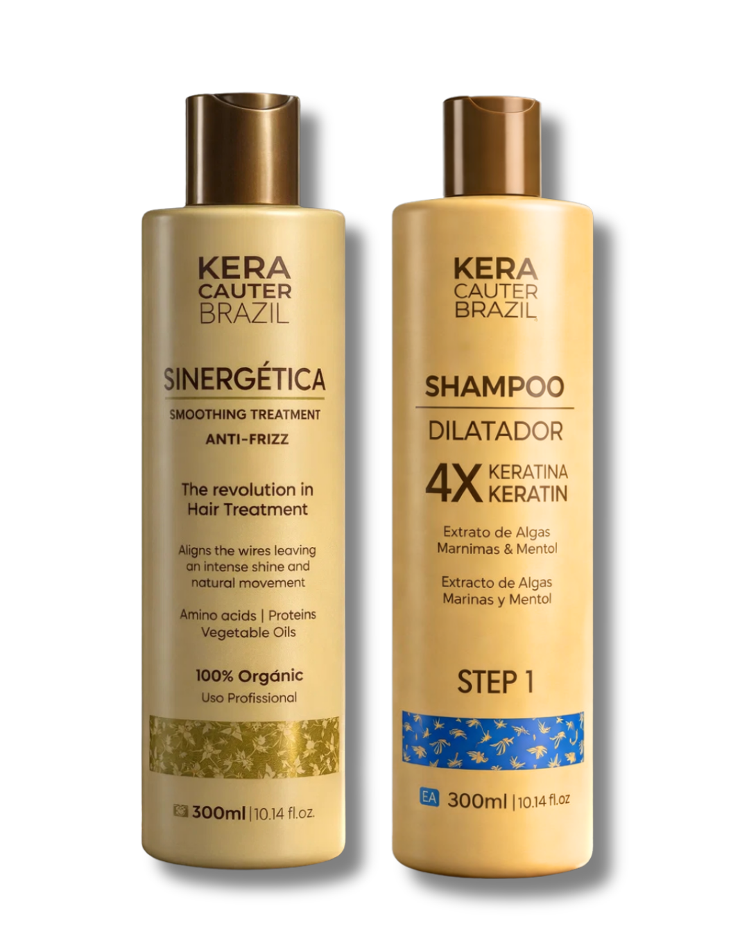 Progressiva 100% Sem Formol 300ml + Shampoo Dilatador 300ml (Combo)